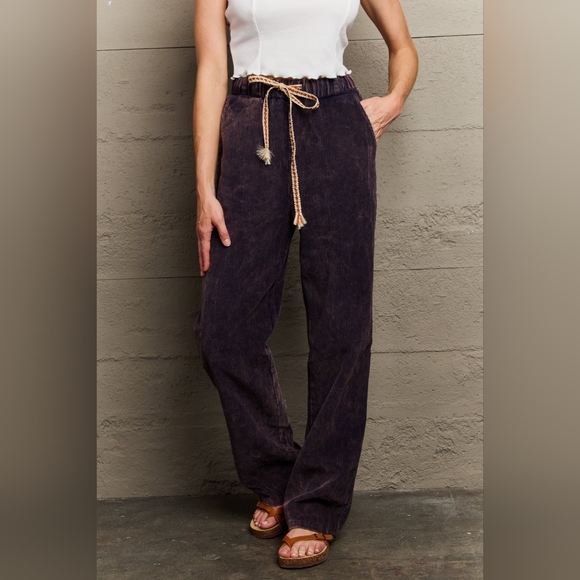 POL Designer Leap Of Faith Corduroy Straight Fit Pants in Midnight SALE 20% OFF - Picture 5 of 5